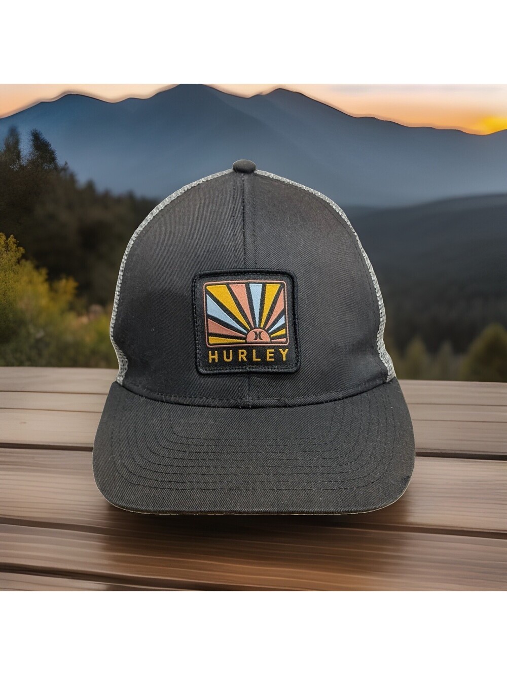 Hurley Sun Burst Rays Patch Baseball Cap